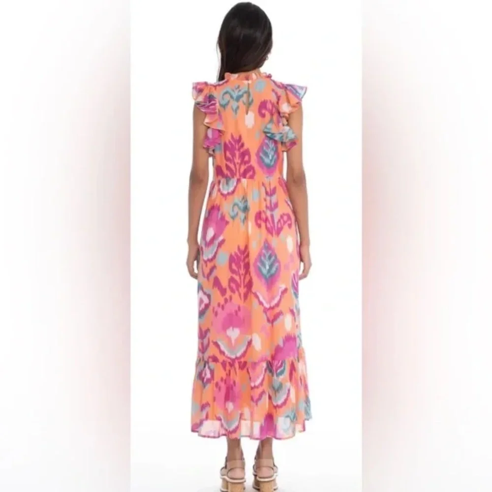 NEW BANJANAN hannah dress in ikat floral spice - Picture 3 of 10